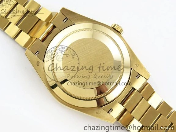 MiroTime 0408 Day Date 40 YG JDF Gain Weight 904L Steel White Roman Dial on President Bracelet VR3255 V Functional 1369